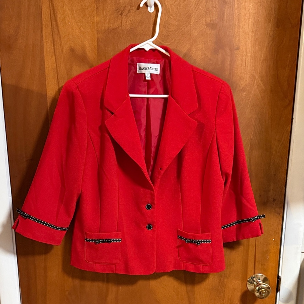 Danny & Nicole Women's Red Blazer